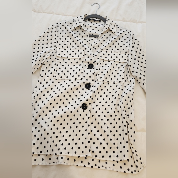 Zara Polka Dot Blouse Size XS. Fits size S as well - Picture 14 of 14
